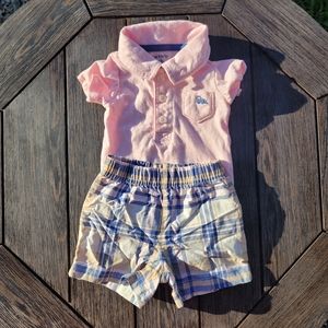 Carters Newborn Onesie and Shorts Set